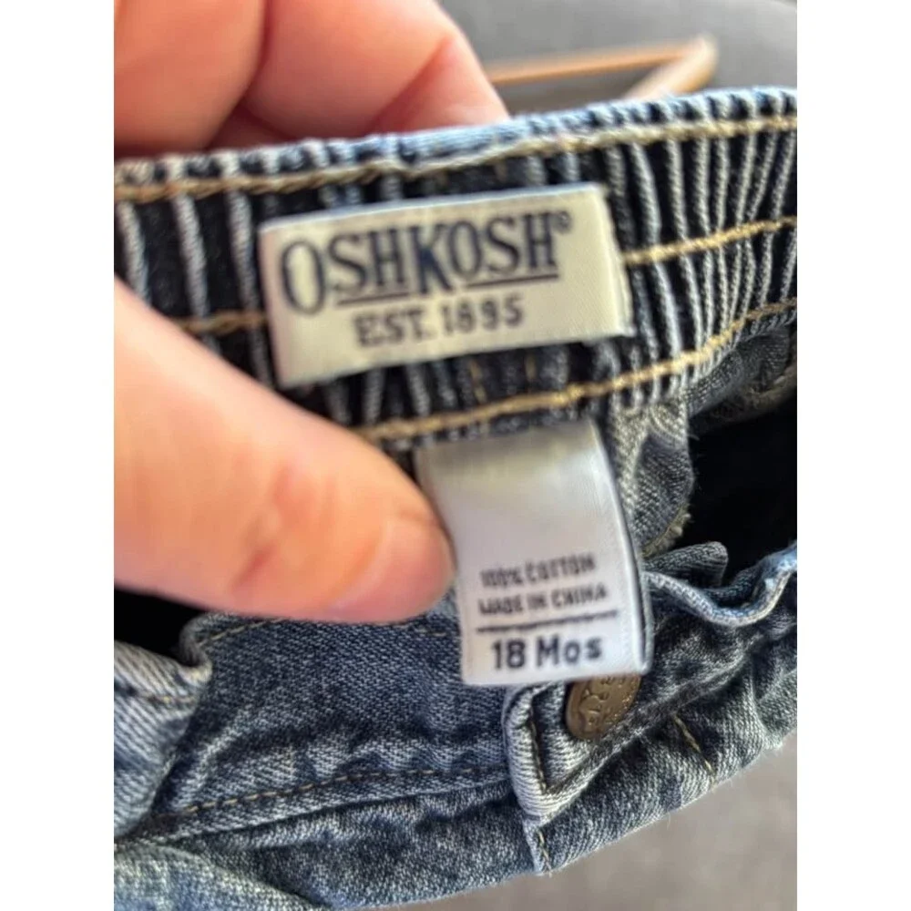 Vintage Y2K OshKosh B'gosh 18-24 months Toddler Girls Embroidered Butterfly Jean